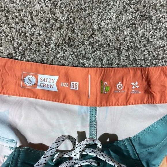 Salty Crew Men's Tandem Boardshort Dark Aqua Size 36 - Picture 7 of 7